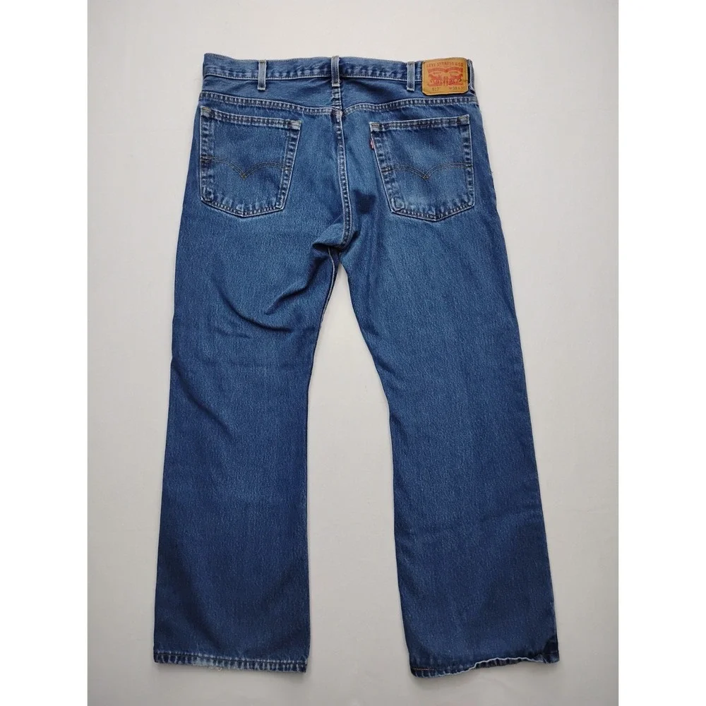 Levi's 517 Boot Cut Jeans Men 38x30 Distressed Blue Denim Classic Fit Mexico